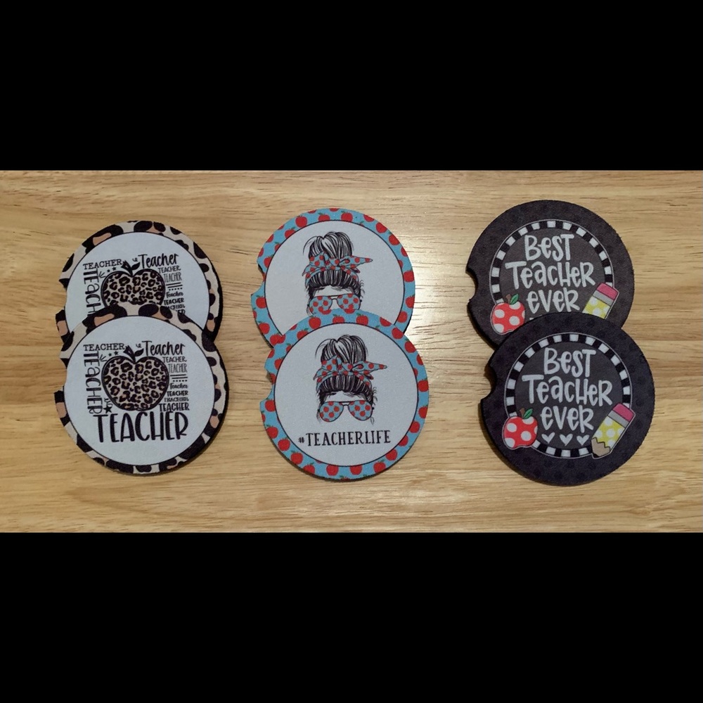 Teacher Car Coasters - Set of 2